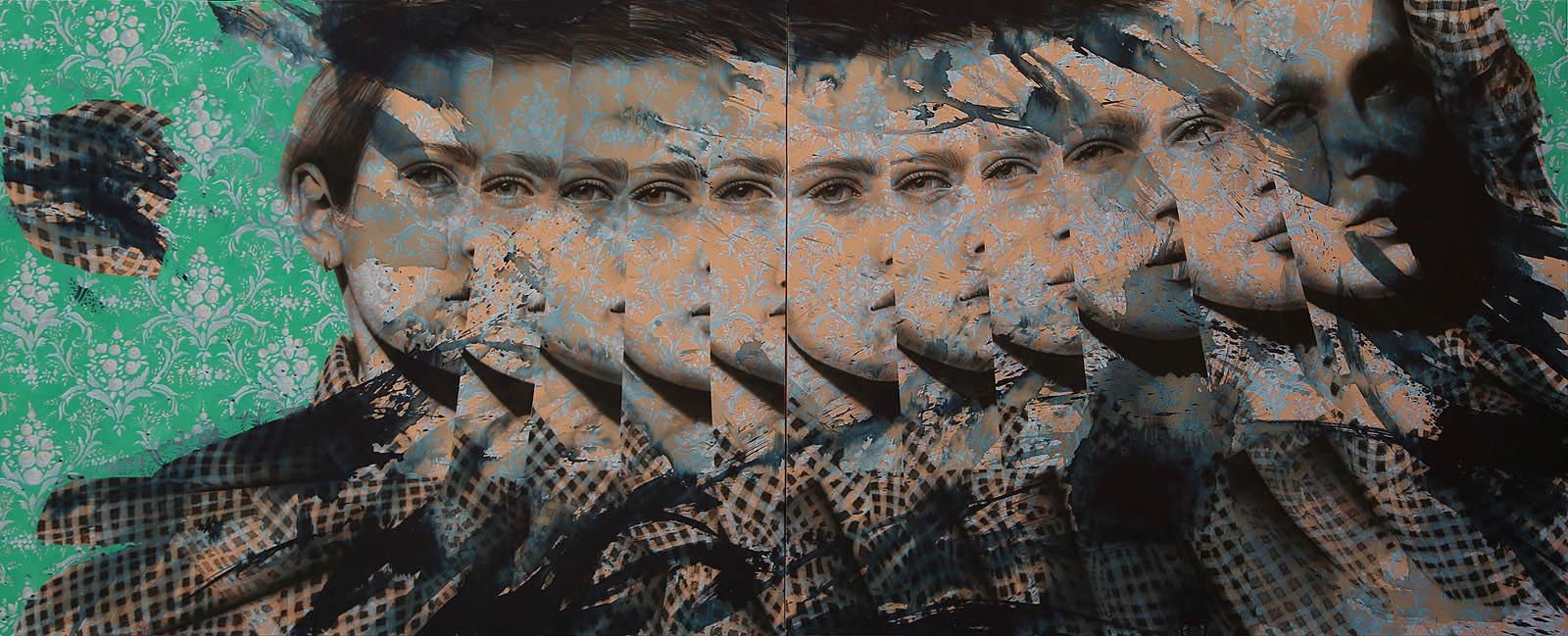 Hayat- Burcu, 2013, Tuval üzerine akrilik, Acrylic on canvas, 200x500 cm